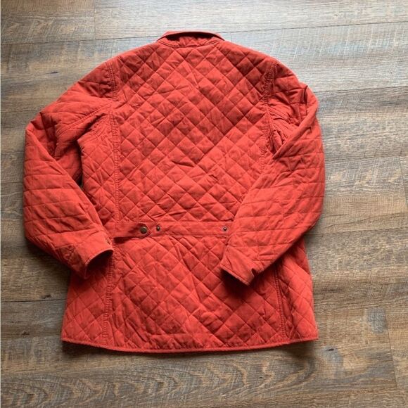 Duluth Trading Burnt Orange Cortland Quilted Jacket Size Small Fisherman Core - Picture 2 of 11